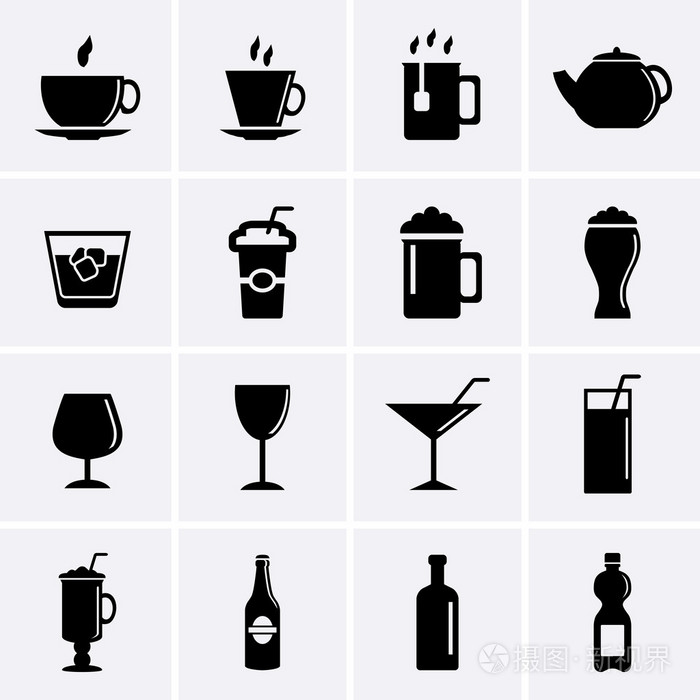 酒與飲料圖標(biāo) 解讀飲品符號(hào)的文化意涵與設(shè)計(jì)美學(xué)